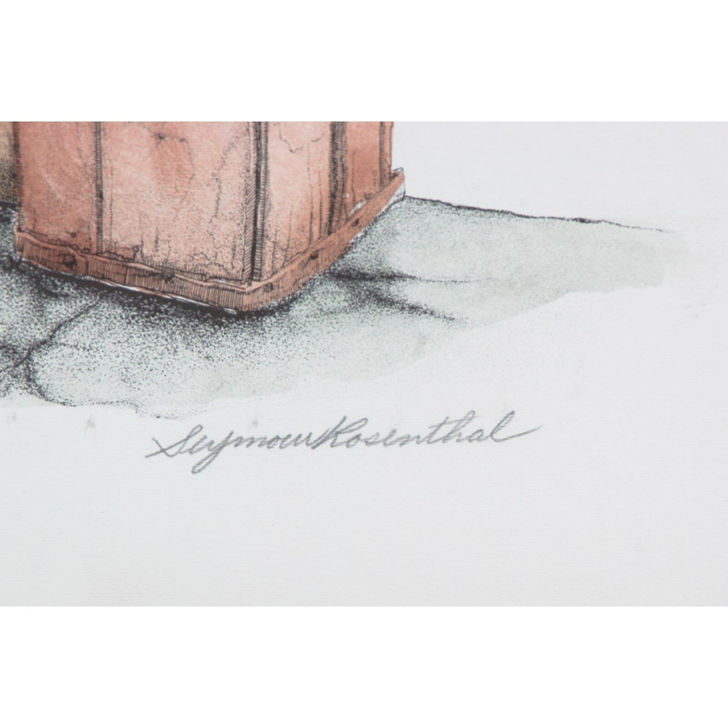 "THE BRUSH MAN" BY SEYMOUR ROSENTHAL SIGNED HAND COLORED LITHOGRAPH LE 200 CoA