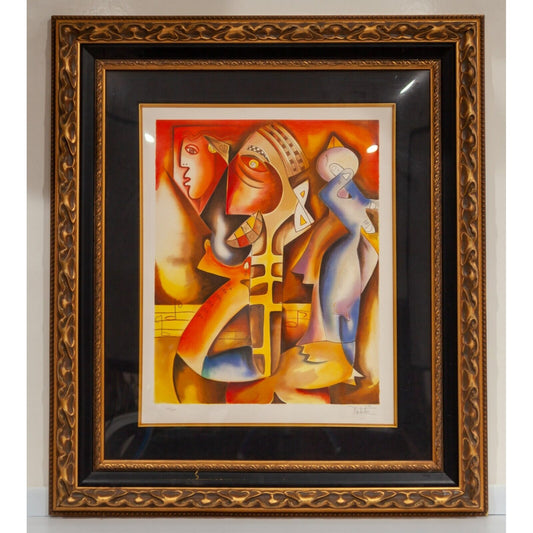 "Friends from Far Away" by Alexandra Nechita Framed Lithograph on Paper 139/195