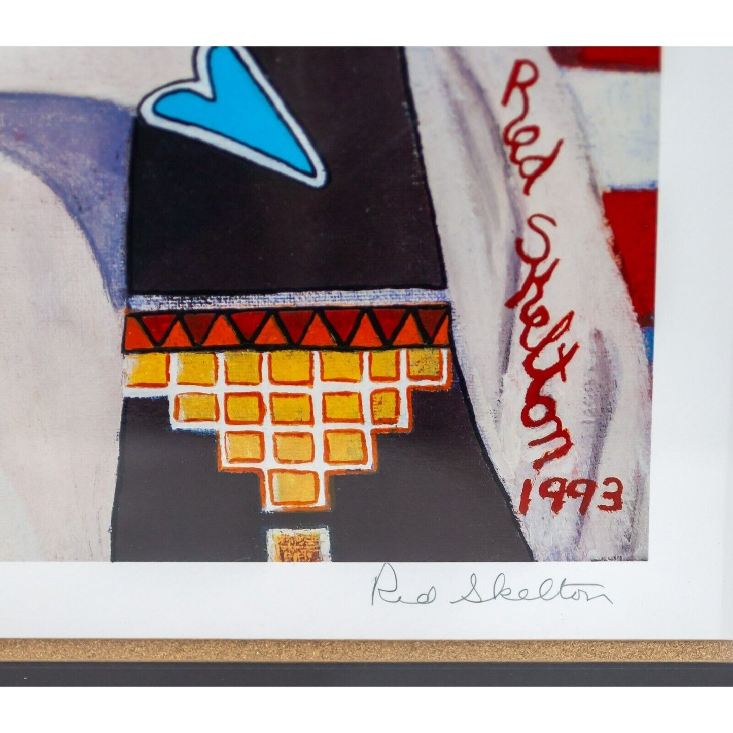 "Reno Red" by Red Skelton Lithograph on Paper LE 291/999 Framed & Signed