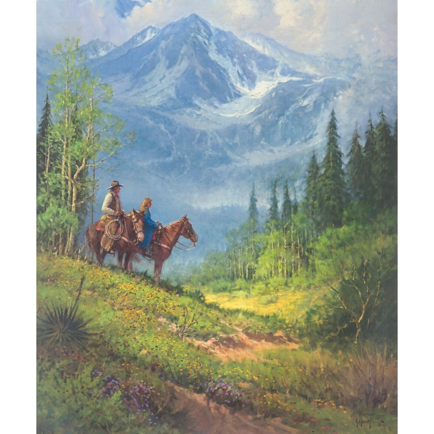 "Reflecting His Majesty" by G Harvey Framed Lithograph w/ CoA #8946