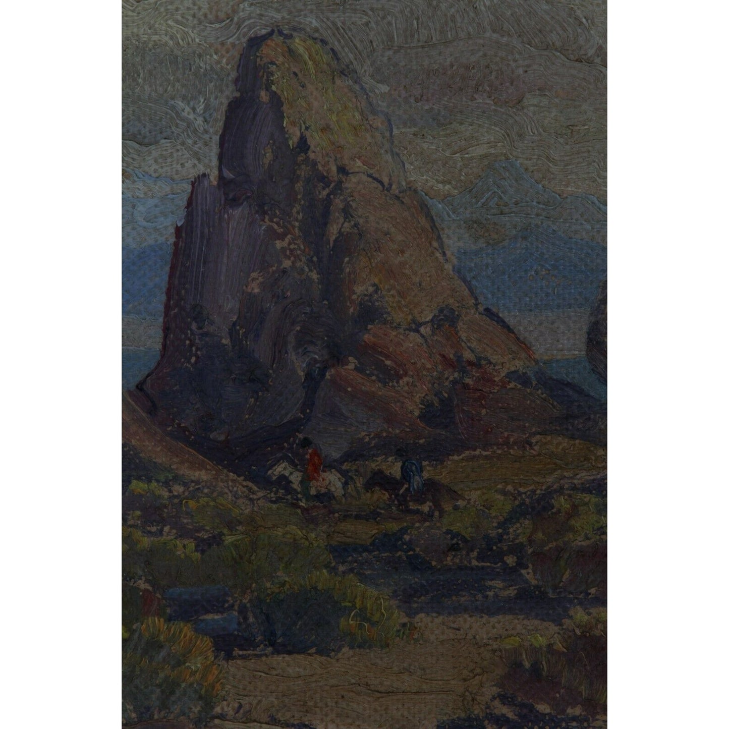 Untitled Desert Landscape by Fred Grayson Sayre Oil on Board Framed