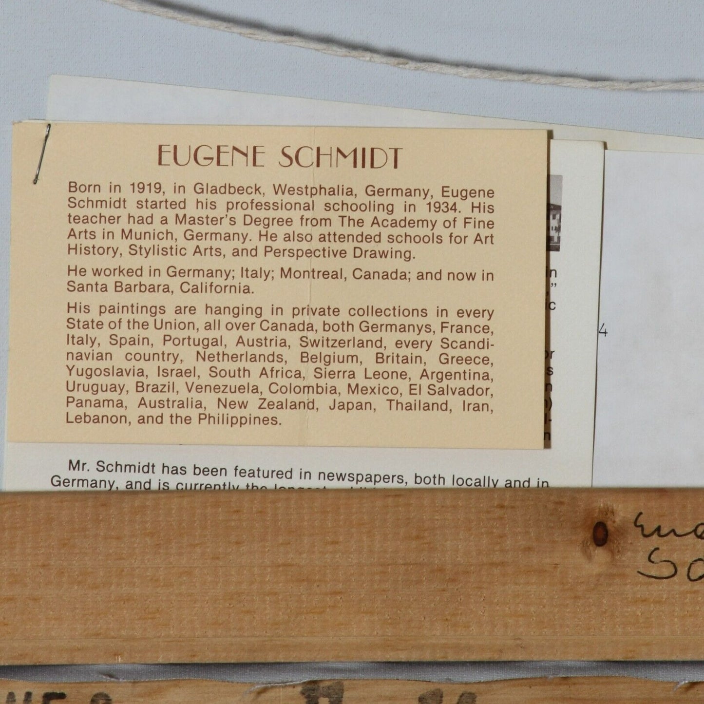 "San Carlos Borromeo" by Eugene Schmidt Framed Oil on Canvas 11x14