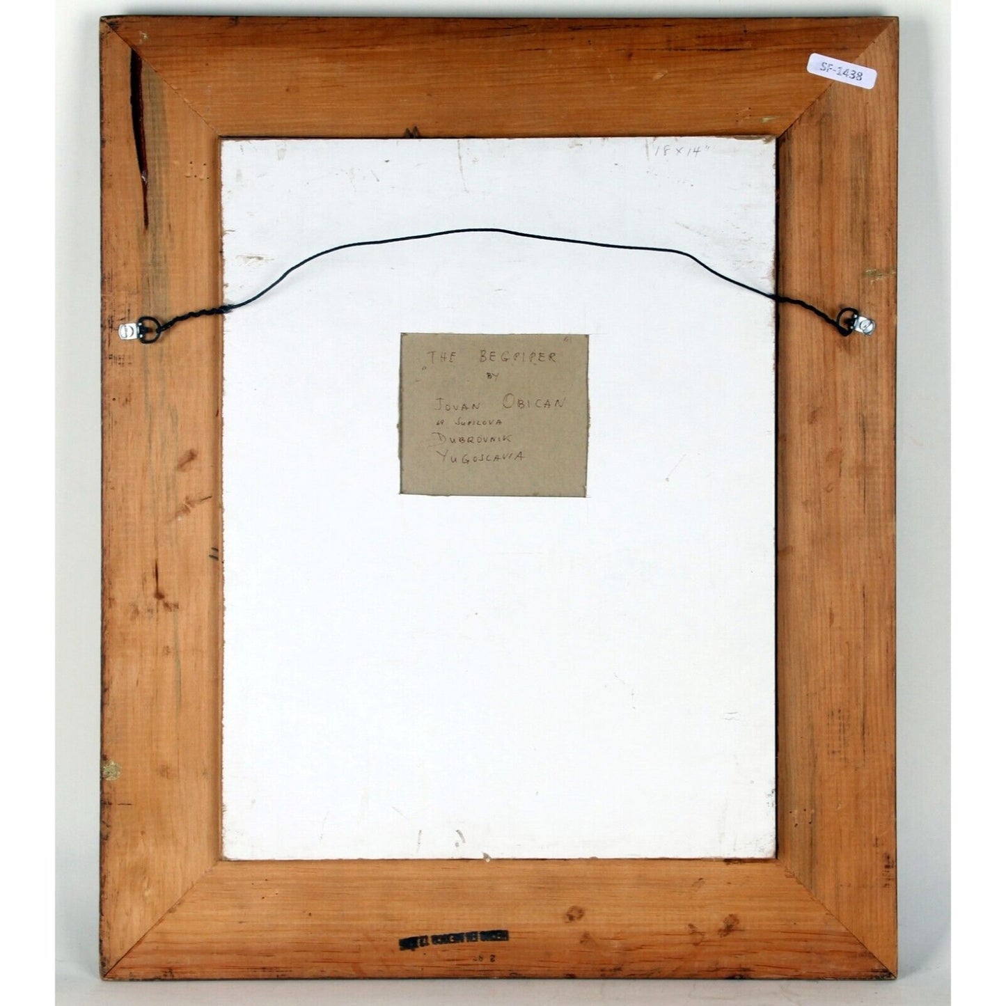 Jovan Obican: The Bagpiper - Acrylic Painting Signed