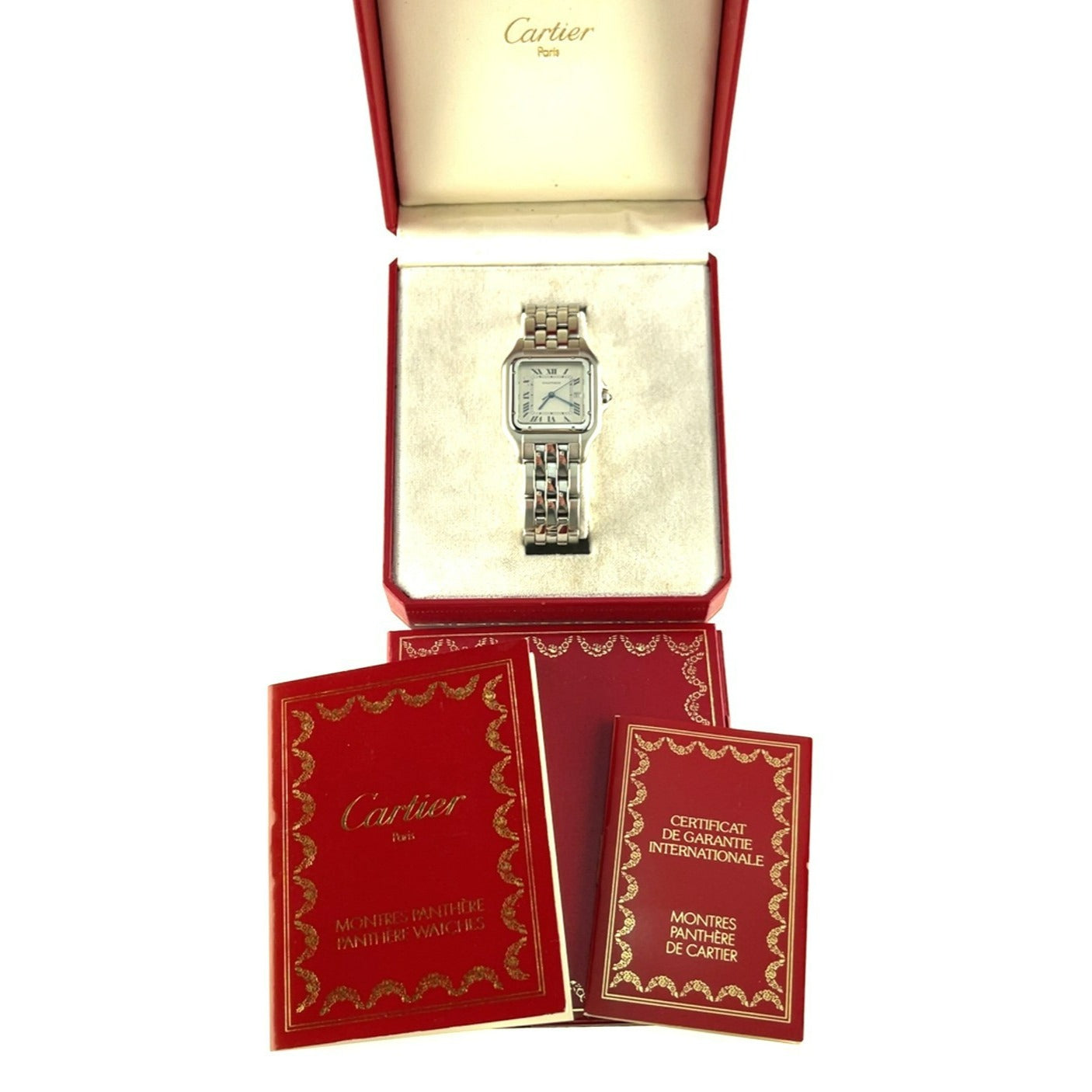 Cartier Stainless Steel Jumbo Panthère Men's Quartz Watch w/ Box and Papers 1300