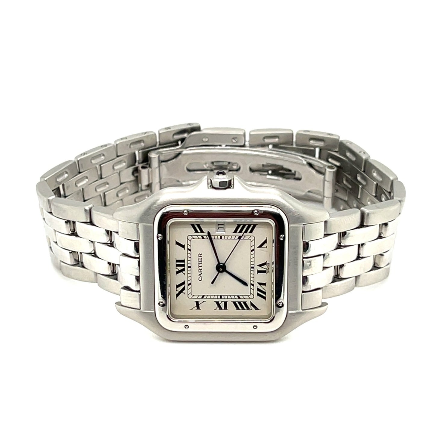 Cartier Stainless Steel Jumbo Panthère Men's Quartz Watch w/ Box and Papers 1300