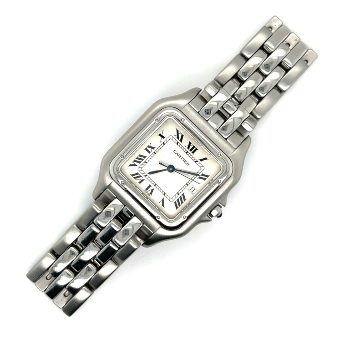 Cartier Stainless Steel Jumbo Panthère Men's Quartz Watch w/ Box and Papers 1300