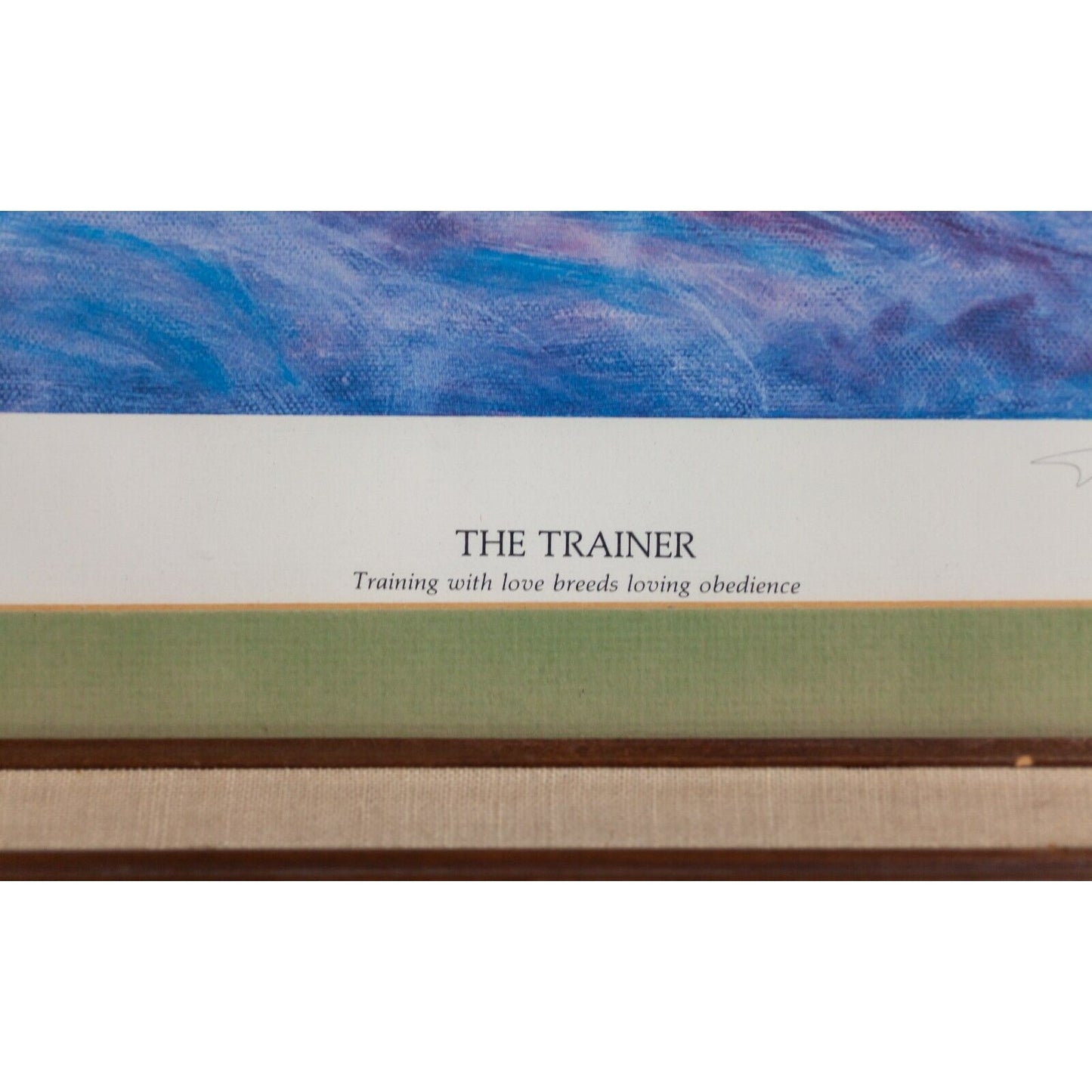 "The Trainer"  Artist Proof Number 29/50 Framed Print by Peg Yarbrough