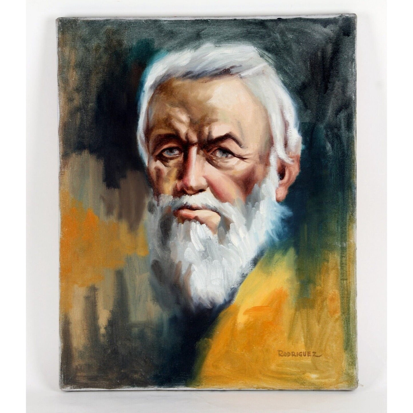 "Untitled" Portrait by Rodriguez, Oil Painting on Canvas, 16x20