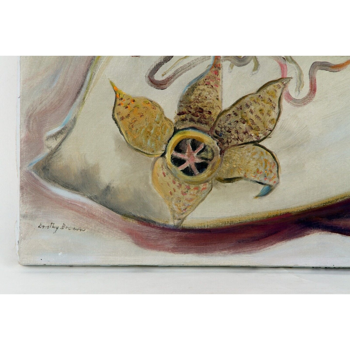 "Fish Dish and Succulent" by Dorothy Brown, Oil on Canvas, 12x16