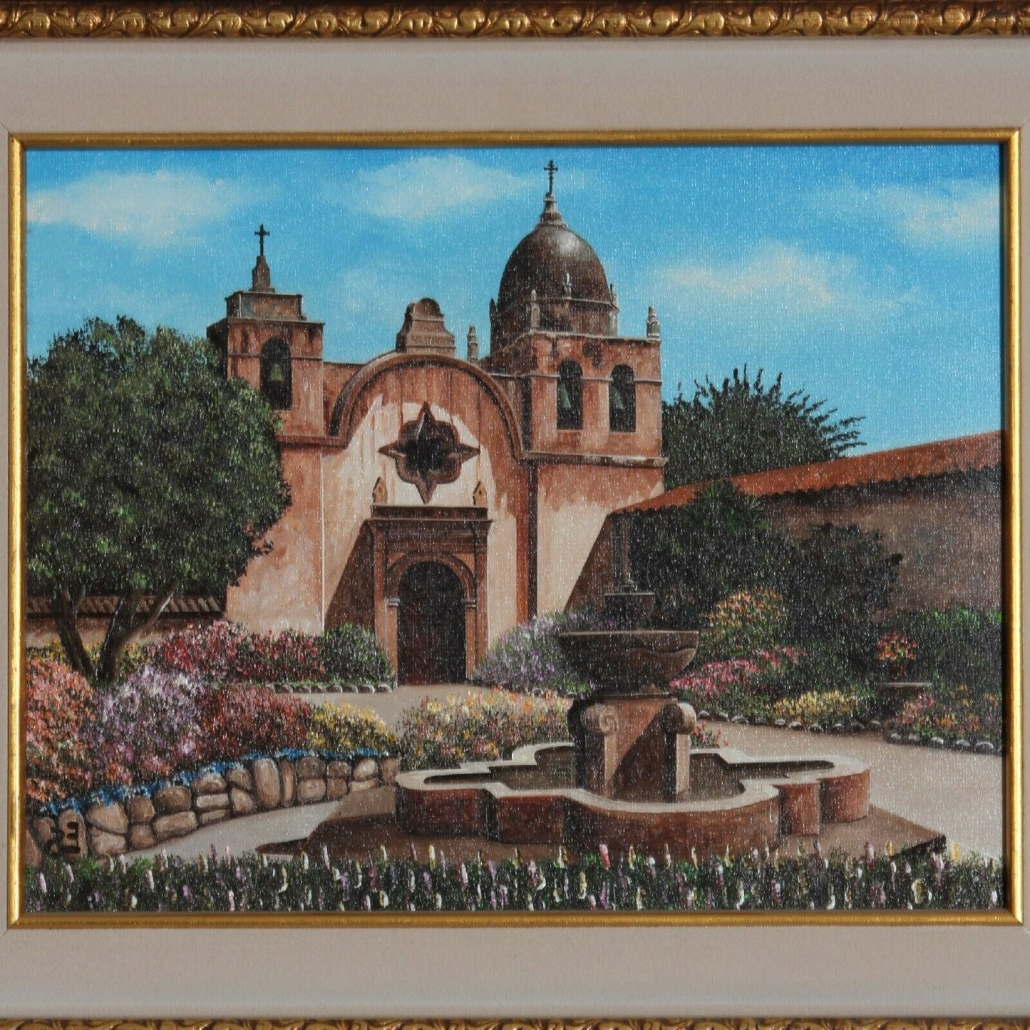 "San Carlos Borromeo" by Eugene Schmidt Framed Oil on Canvas 11x14