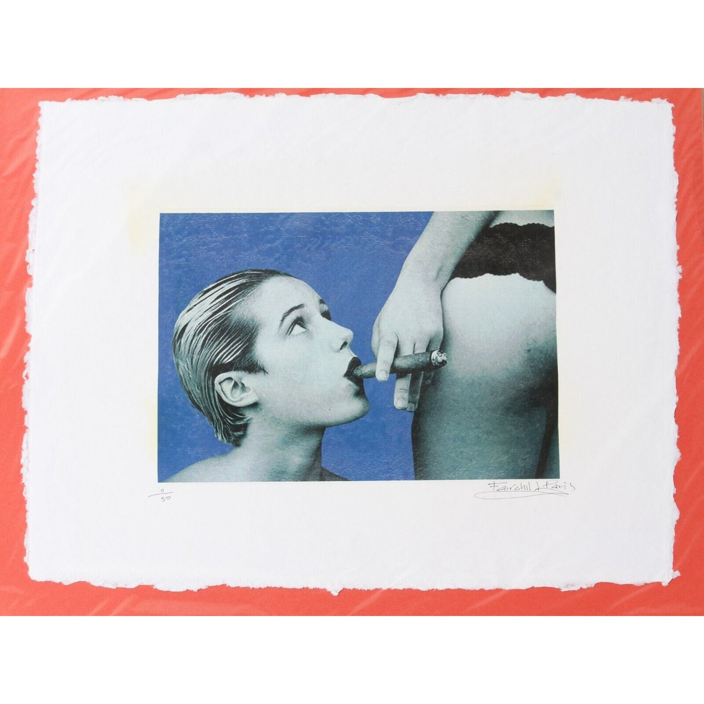 Woman Smoking Print By Fairchild Paris LE 11/50