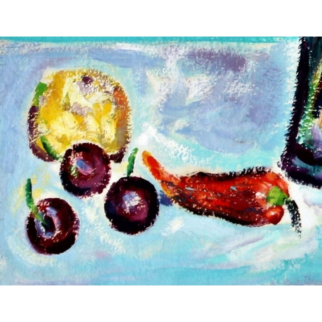 J. Koslovsky: Untitled - Still Life of Flowers, Fruit, & Vegetables