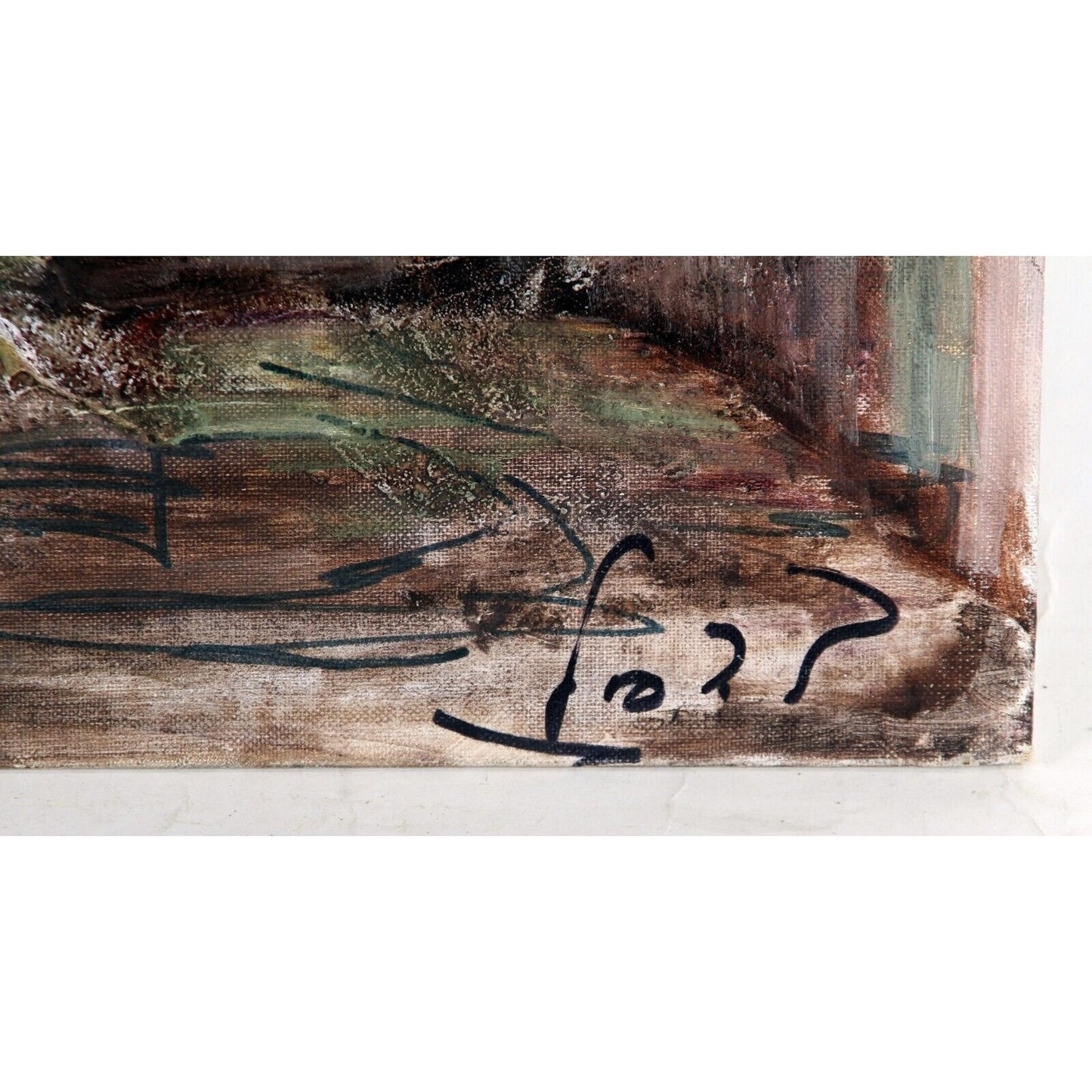 "Untitled" Street Scene by Zvi Raphtaly, Oil on Board, 20x16