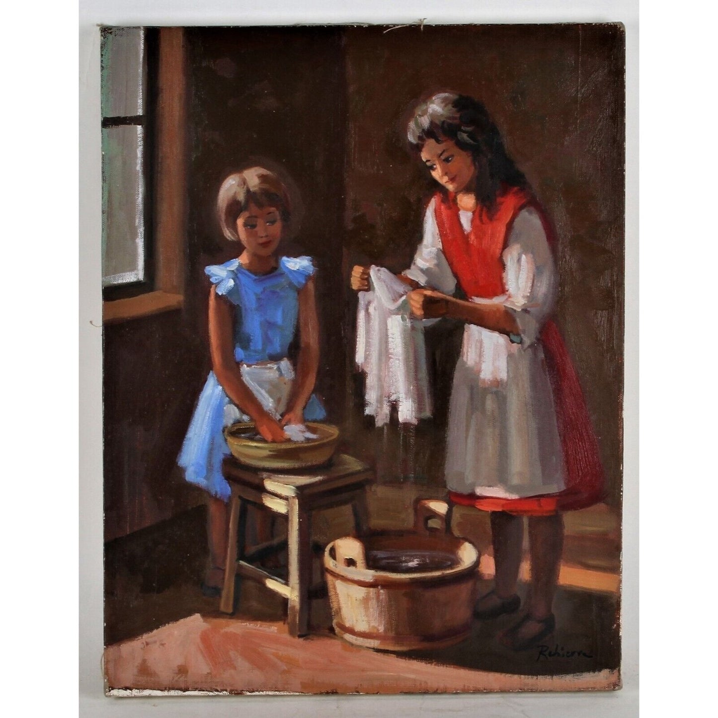 "Unknown Title" by Robierre, Oil on Canvas Painting, 18x24