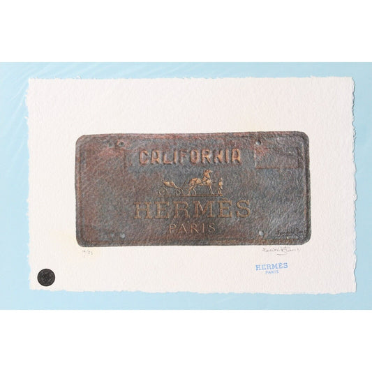 Hermes California License Plate Print By Fairchild Paris LE 16/25