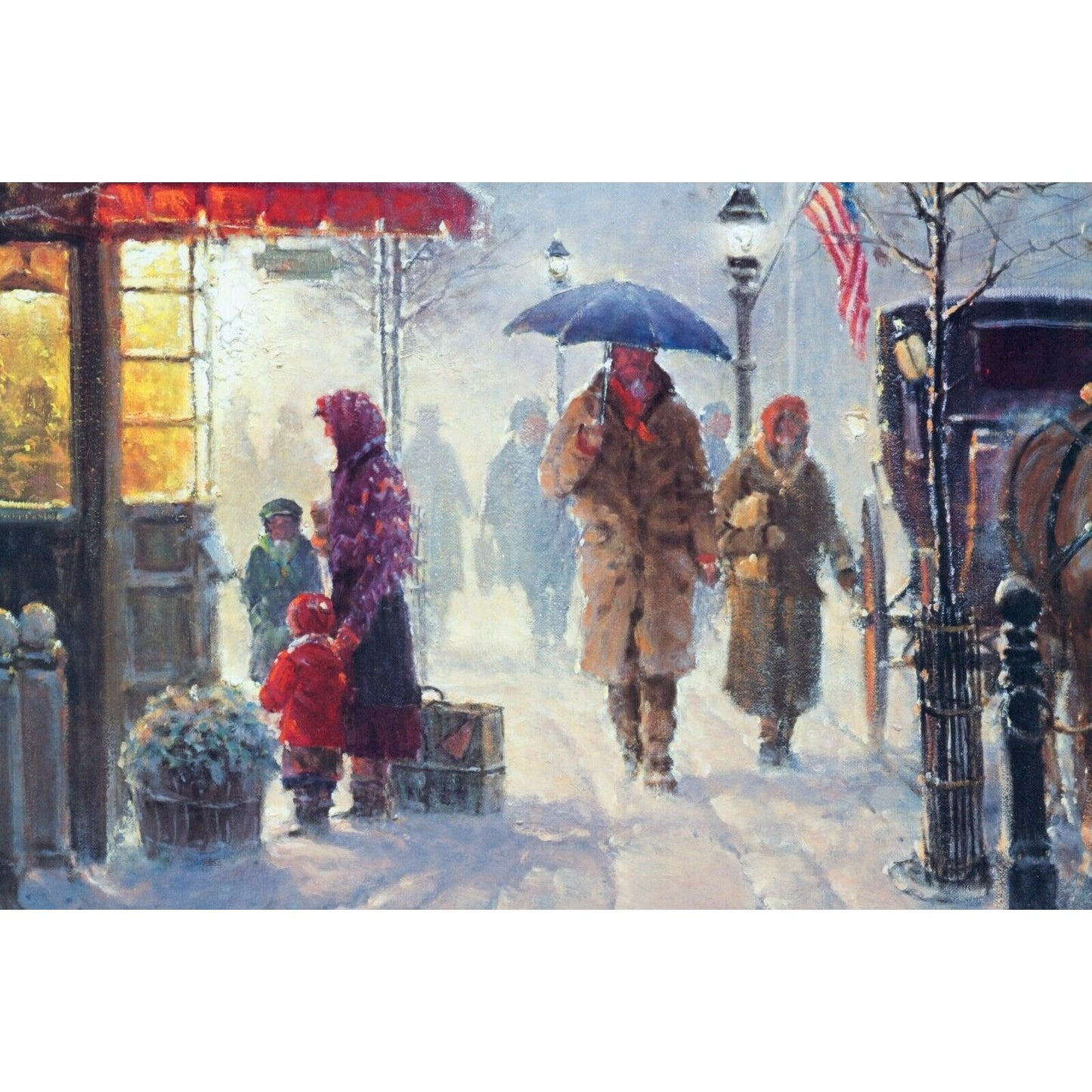 "Unto the Least of These" by G Harvey Framed Lithograph w/ CoA Signed by Artist