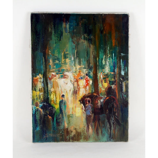 "Dans la Clairiere" (1966) by G. Trincot, Oil Painting on Canvas, 24x18