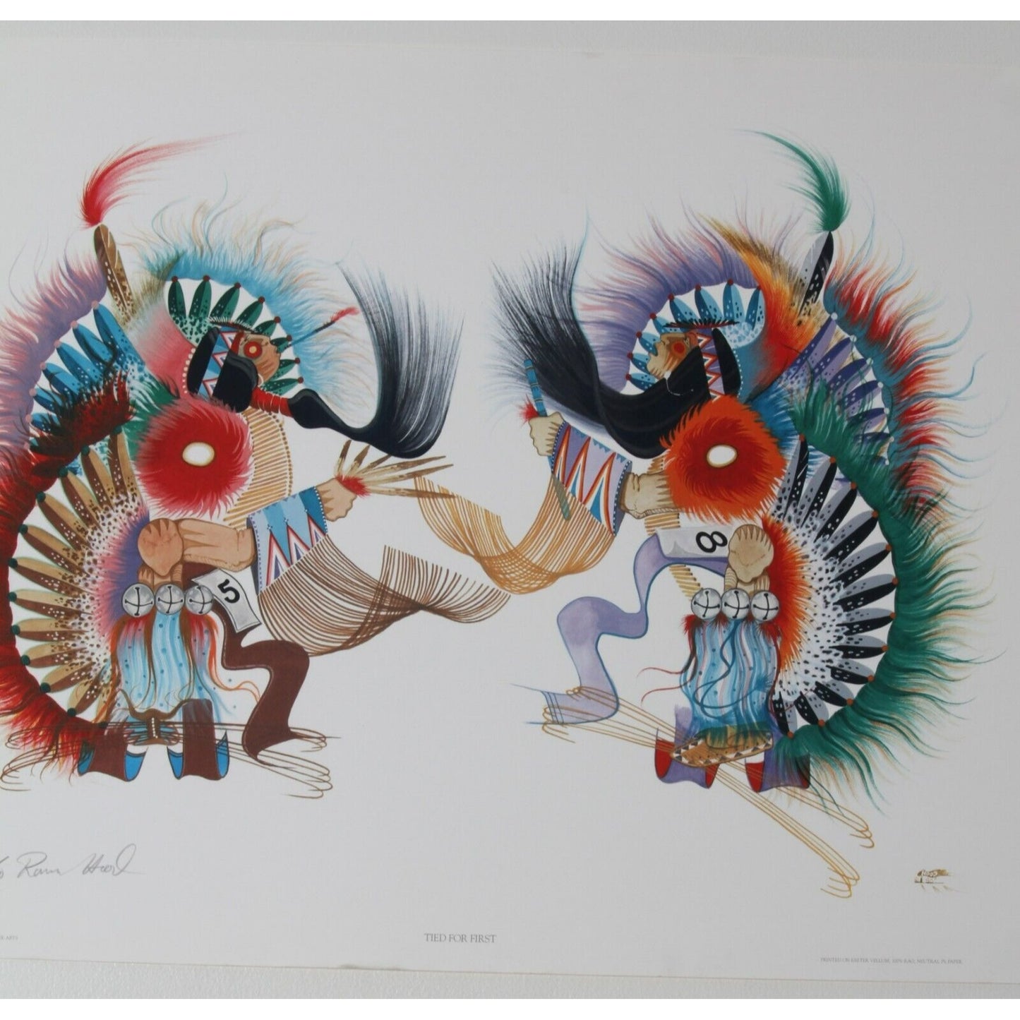 "Tied for First" by Rance Hood Lithograph on Paper LE #1142/1500 Unframed