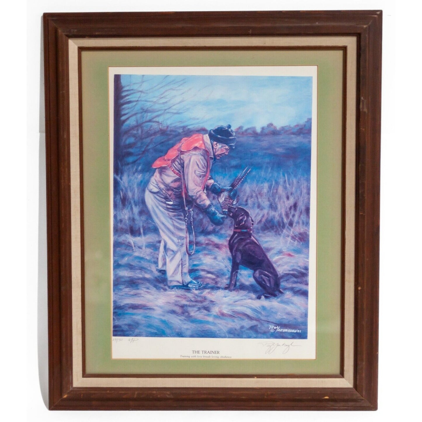 "The Trainer"  Artist Proof Number 29/50 Framed Print by Peg Yarbrough