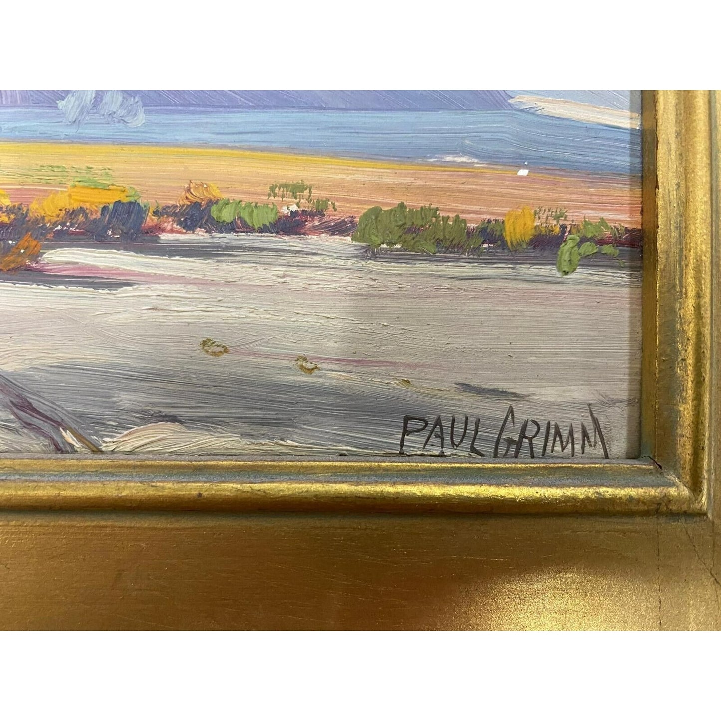 "Smoke Trees" by Paul Grimm Oil on Masonite 8" x 12" Painting Gorgeous!