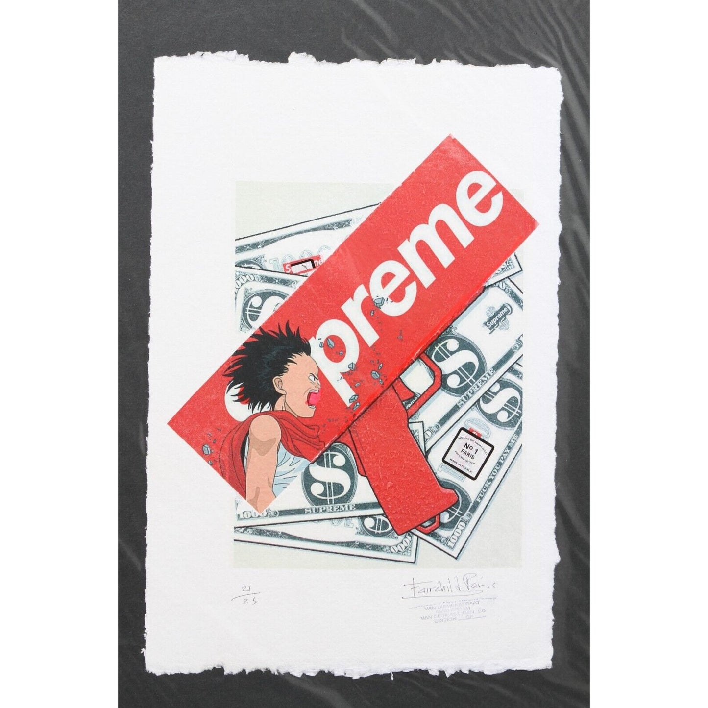 Supreme Anime Gun Print By Fairchild Paris LE 21/25