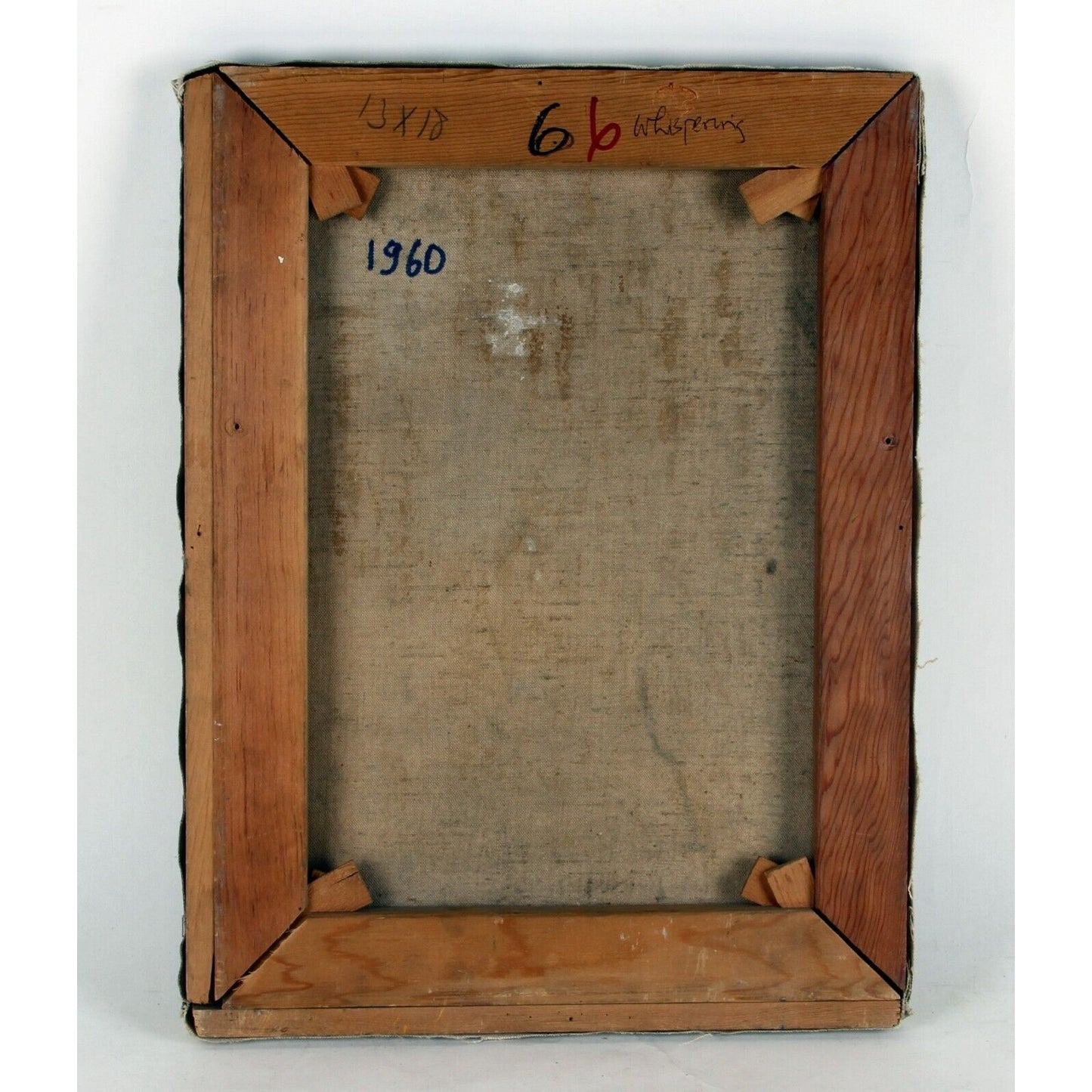 "Whispering" (1960) by Gilles, Oil Painting on Canvas, 18x13