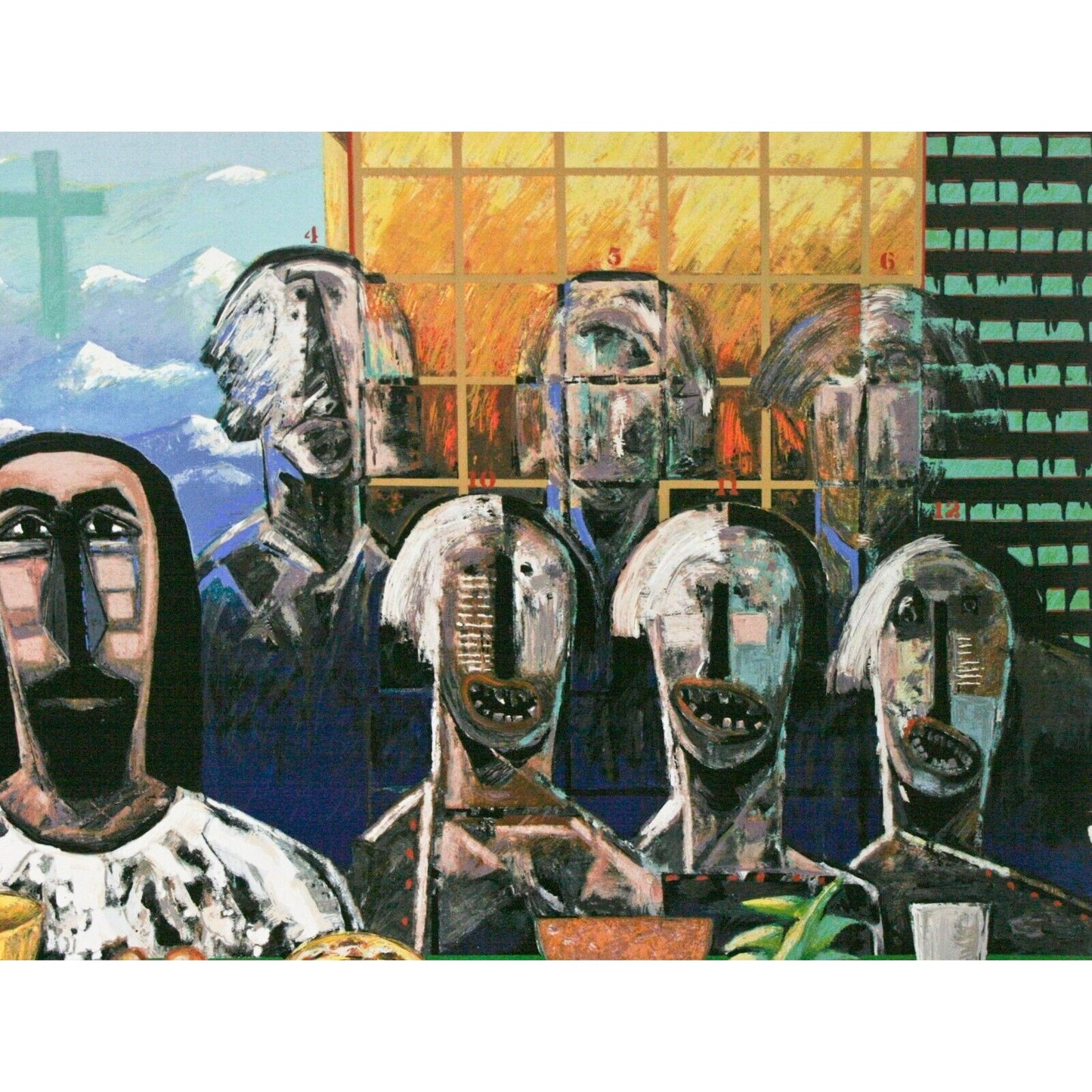 Vladimir Cora Serigraph LE of 250 "La Ultima Assembla" The Last Supper 2003