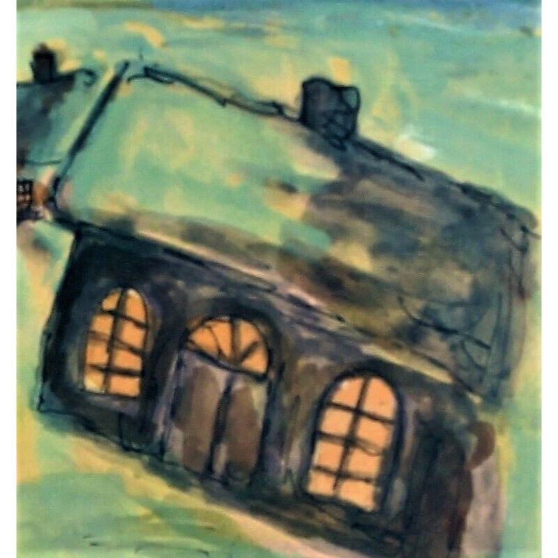 Simon Karczmar: Birkat Halevana (Blessing the New Moon) Oil Painting Signed