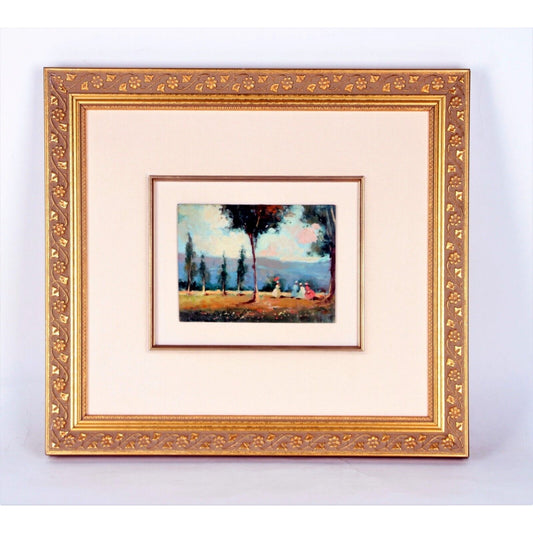 Joan Giralt Lerin: Womens' Outing Oil Painting Signed