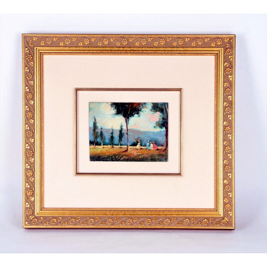 Joan Giralt Lerin: Womens' Outing Oil Painting Signed