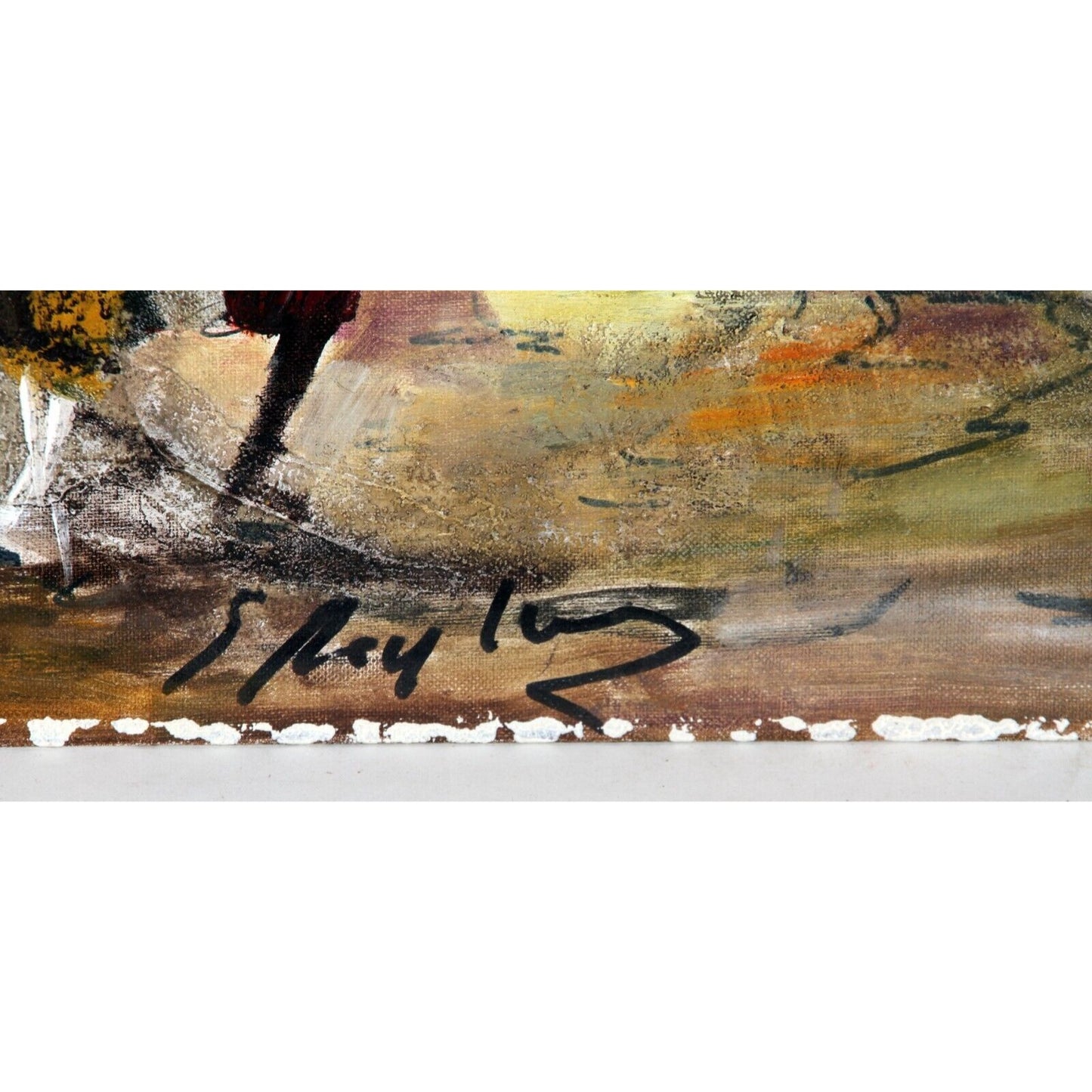 "Vielle a Jerusalem" (1966) by S. Raphael, Oil Painting on Board, 20x16