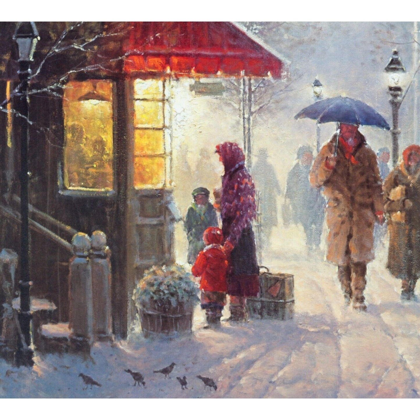 "Unto the Least of These" by G Harvey Framed Lithograph w/ CoA Signed by Artist