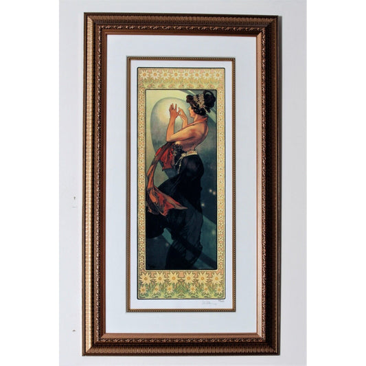 "The Pole Star" (1902), Alphonse Mucha Signed LE No. 42/475 Giclée Framed