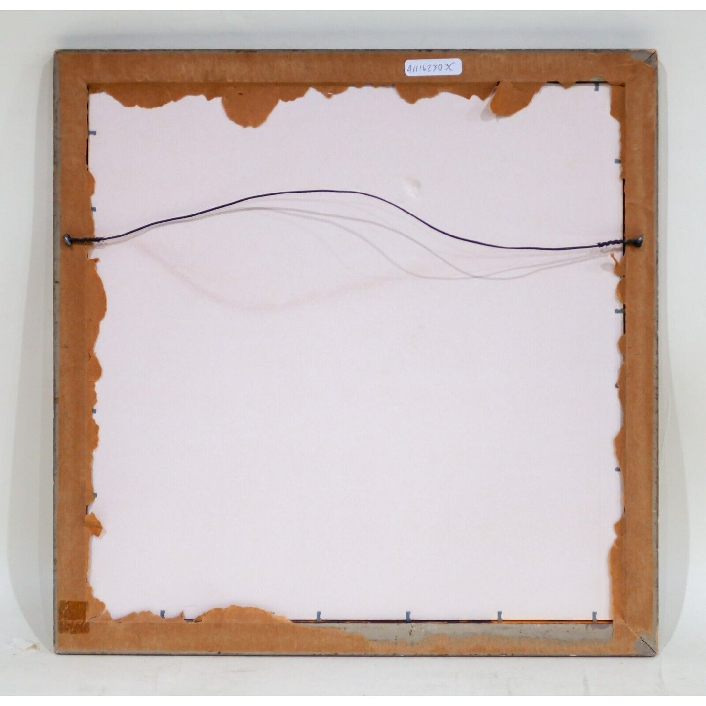 Chinese Qing Dynasty Purple Silk Embroidered with Figures and Birds Framed