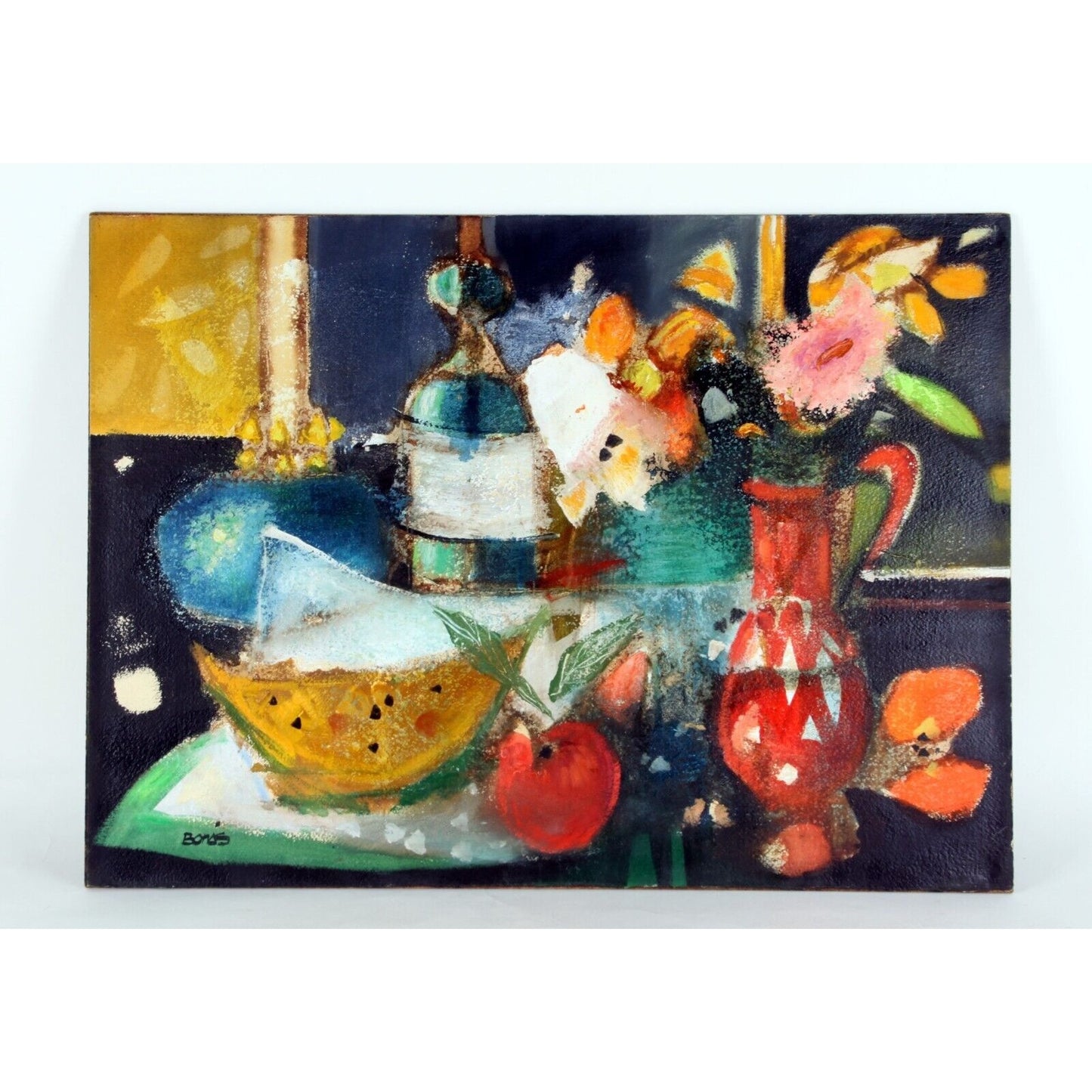 UNTITLED OIL ON BOARD BY BONAS 22" X 30" UNFRAMED