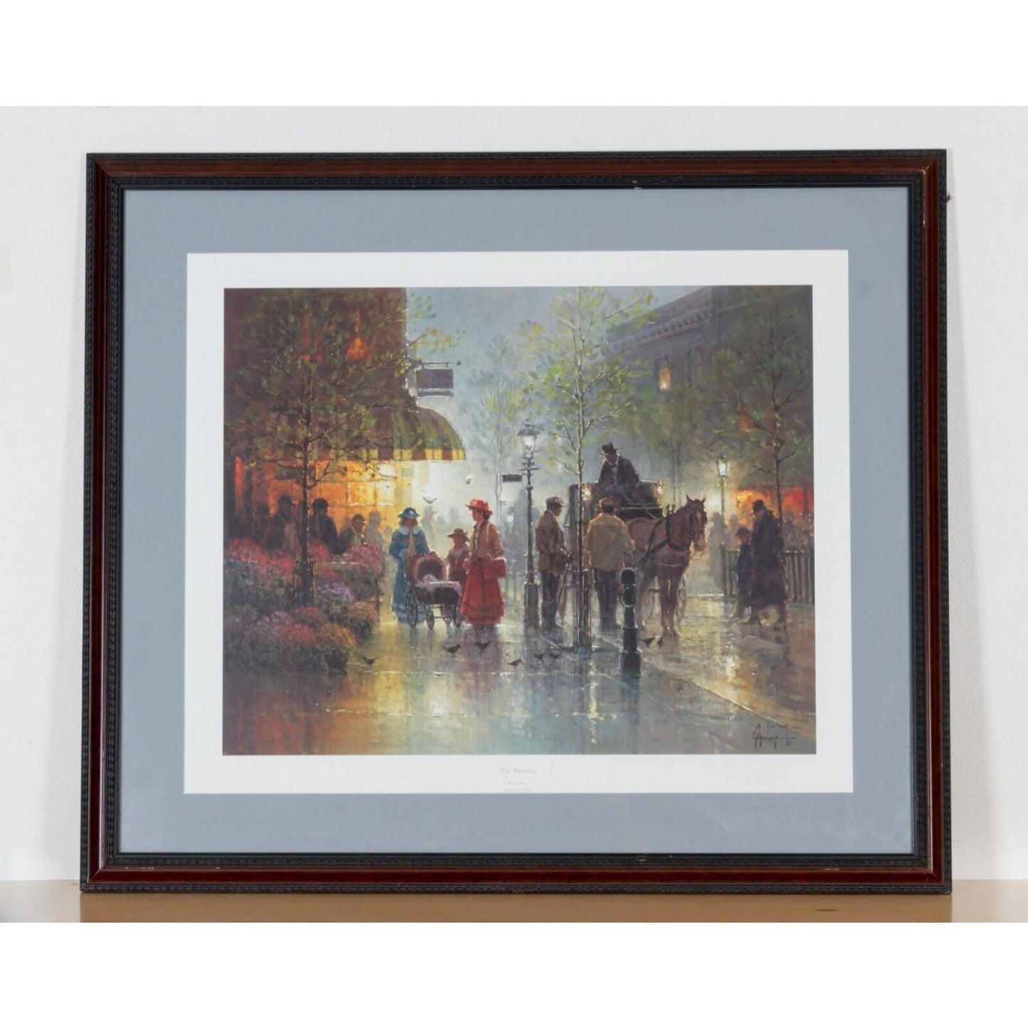 "The Blessing" by G Harvey Framed Lithograph w/ CoA Signed by Artist #12994