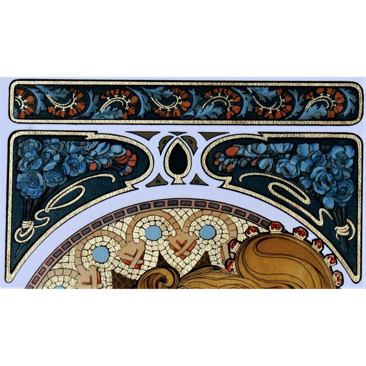 "Feather" 1899, Alphonse Mucha Signed LE No.207/475 Giclée Framed