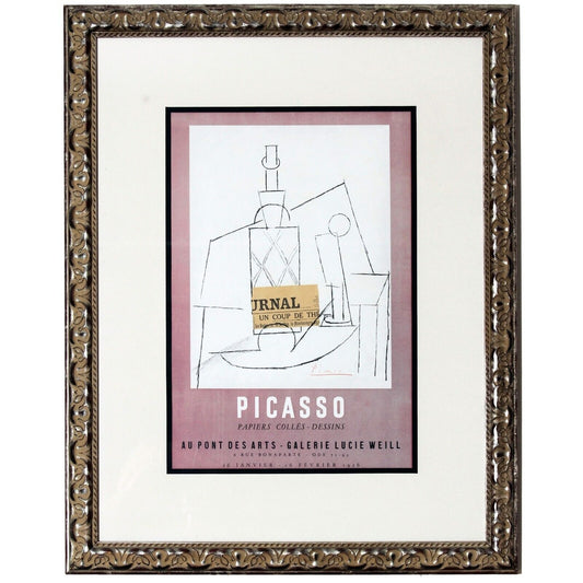 Picasso Papiers Collés Dessins by Pablo Picasso 1956 Gallery Exhibition Poster