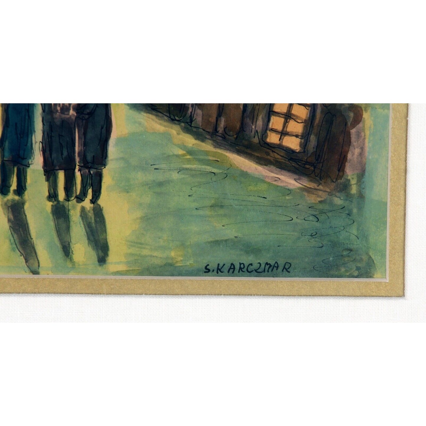 Simon Karczmar: Birkat Halevana (Blessing the New Moon) Oil Painting Signed