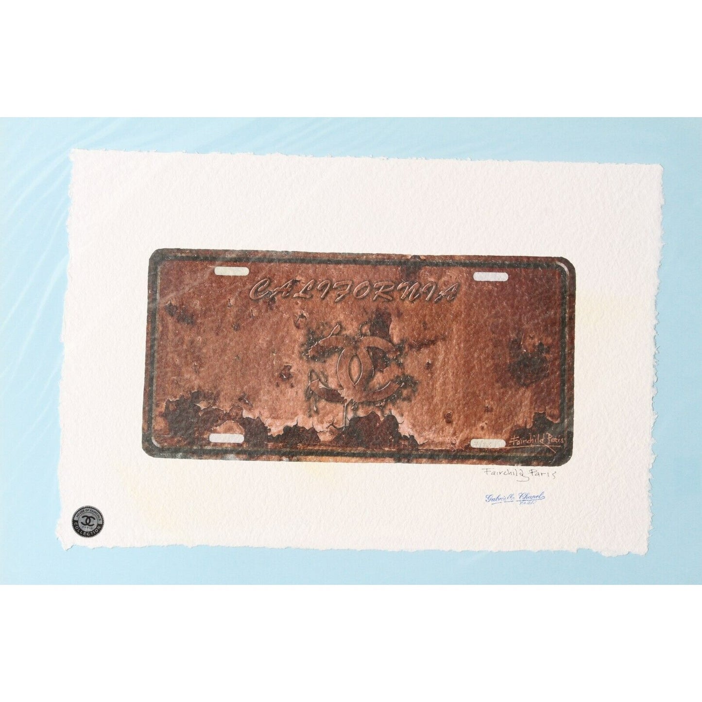 Chanel License Plate Print By Fairchild Paris LE 7/25