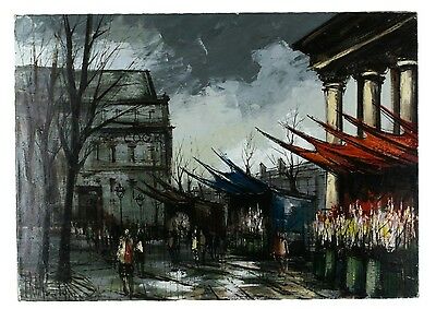 "La Madeleine Quai aux Fleurs" by François Franc, Oil on Canvas, 20" x 28" CoA