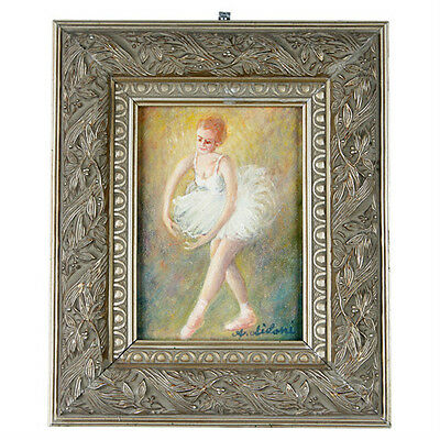 "Ballerina #1" By Anthony Sidoni Signed Oil on Canvas 11 3/4"x9 3/4"