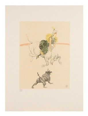"Clownesse" by Toulouse Lautrec from "The Circus" Portfolio Litho LE of 350 1990