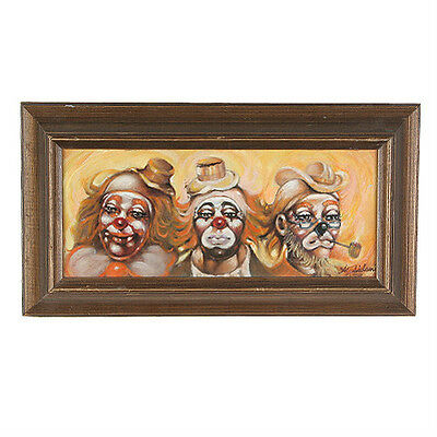 "Your Favorite Clown Is?" By Anthony Sidoni 1998 Signed Oil Painting