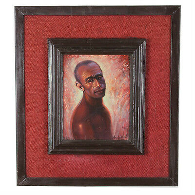 "Madagascar Sheep Herder" By Anthony Sidoni 2000 Signed Oil Painting 20"x18"