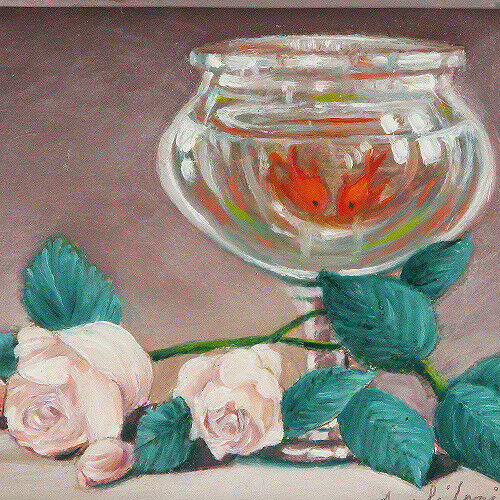 "Dig the View, Charles" By Anthony Sidoni 2005 Signed Oil Painting 9 1/2x11 1/2