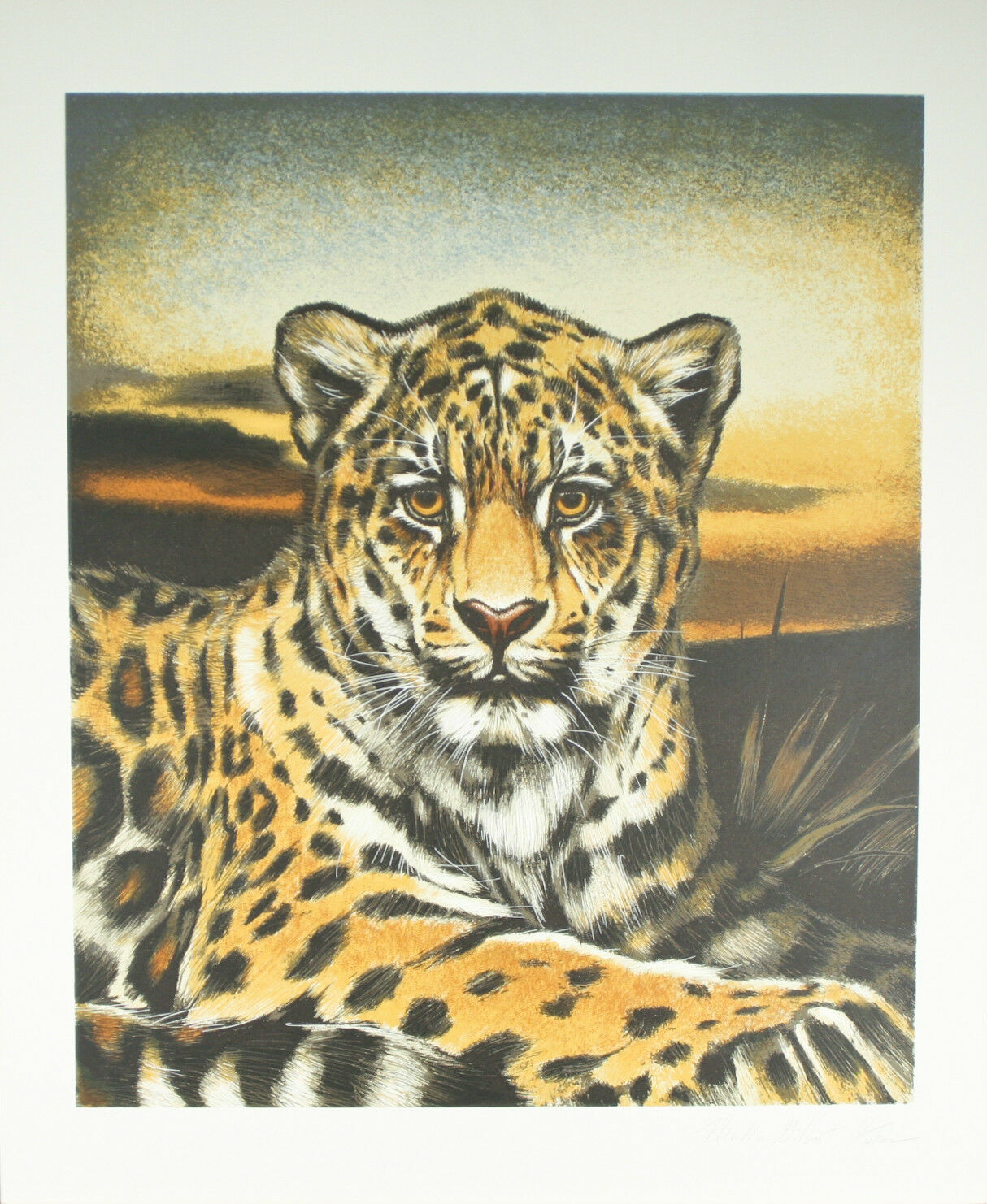 "South American Jaguar" by Martin Gilbert Katon Signed Trial Proof TP Lithograph