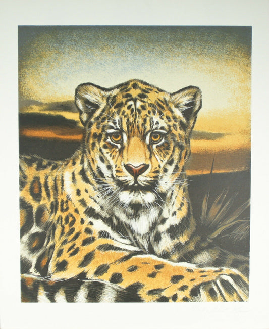 "South American Jaguar" by Martin Gilbert Katon Signed Trial Proof TP Lithograph