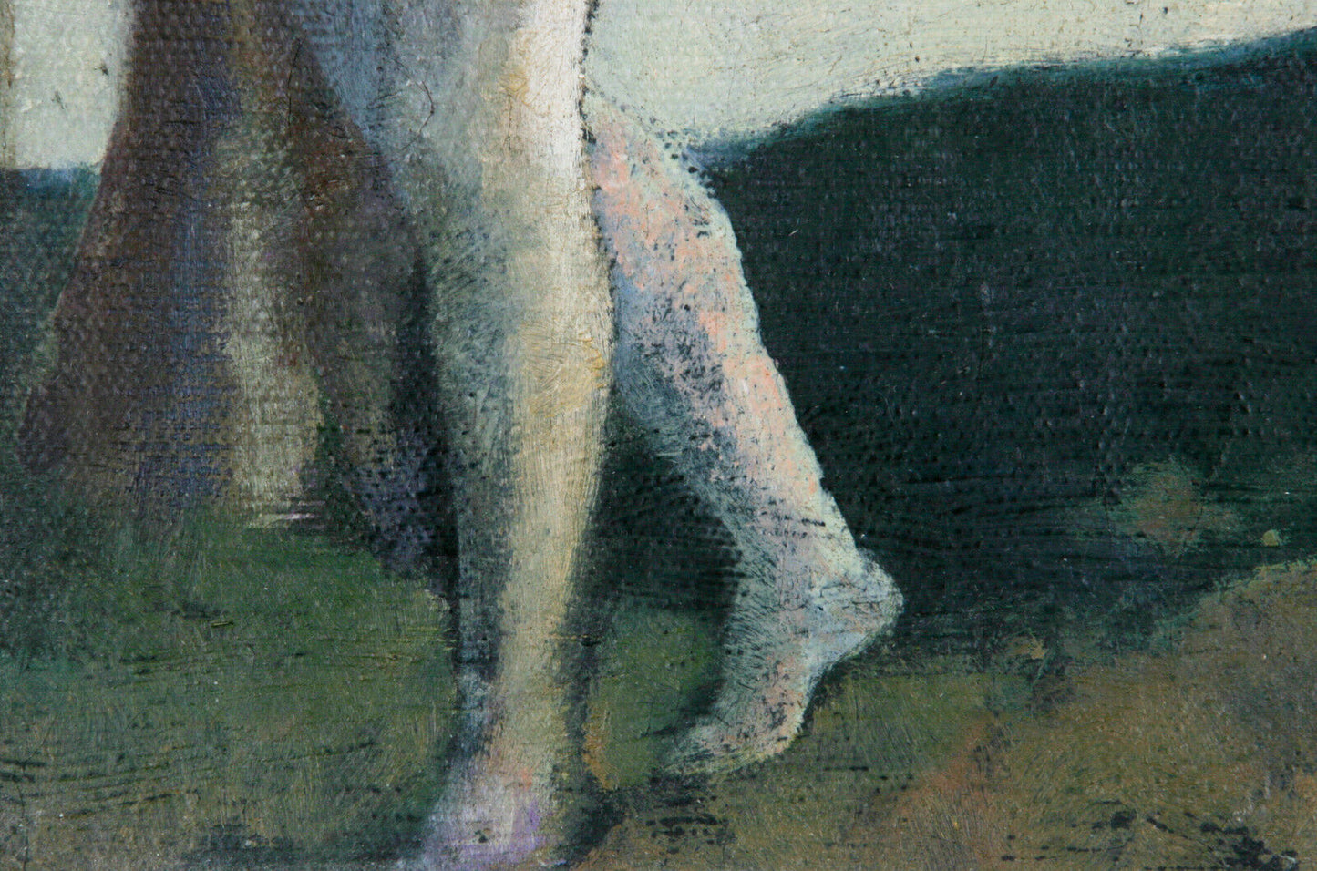 "Brothers" by Arthur Bowen Davies Oil on Canvas Framed 12" x 10"