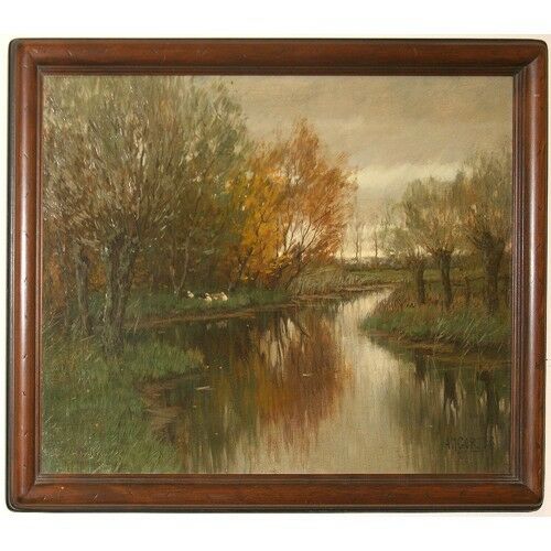 Untitled (Vordense Beek) by Arnold Marc Gorter Oil on Canvas 20" x 25.5" Signed